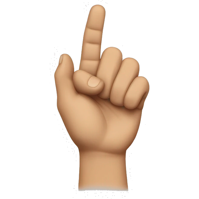 Put your hand up to your ear and point at it emoji
