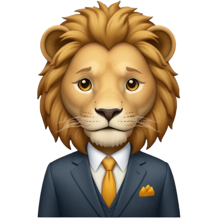 Un leon cn traje emoji