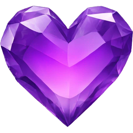 Purple crystal heart emoji