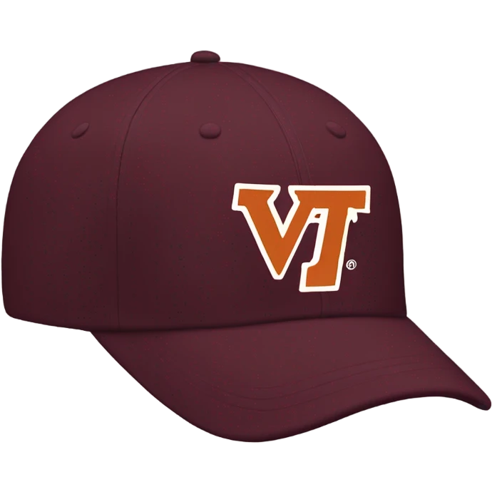single maroon virginia tech VT baseball cap emoji