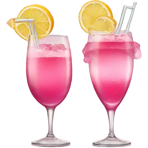 Three pink cocktails emoji