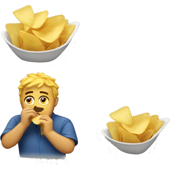 Eating chips emoji