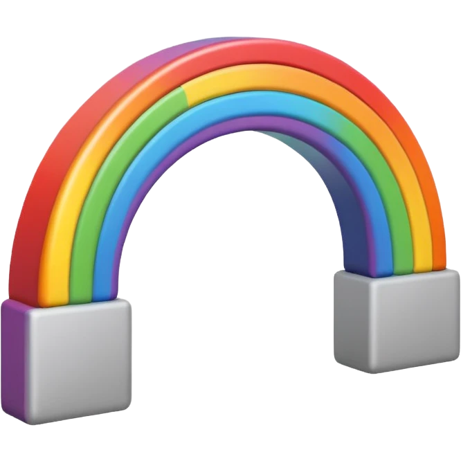Rainbow in black and white emoji