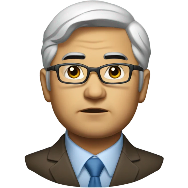 Kassym-Jomart Tokayev photorealistic serious emoji