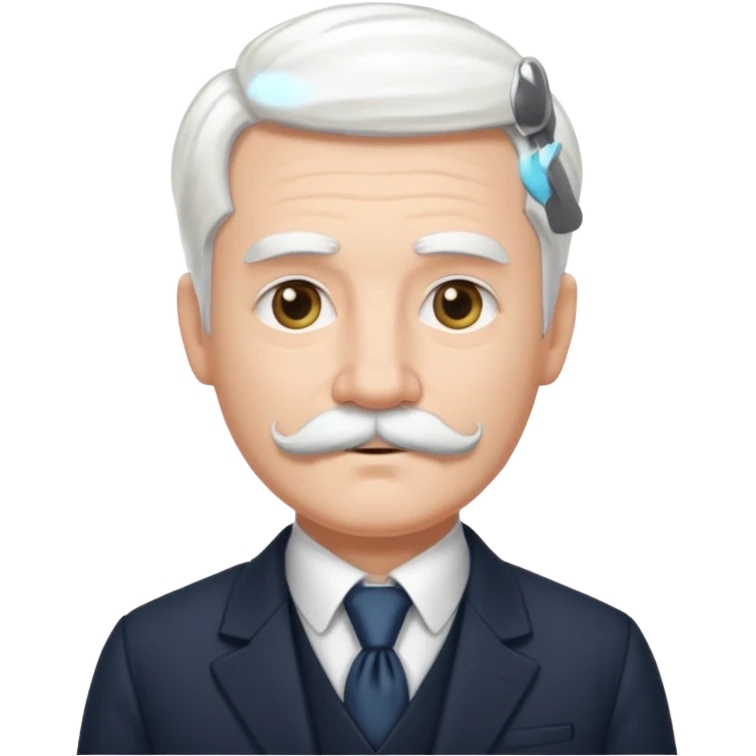 victorian man with white hair emoji