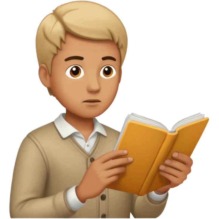 man reading instructions emoji