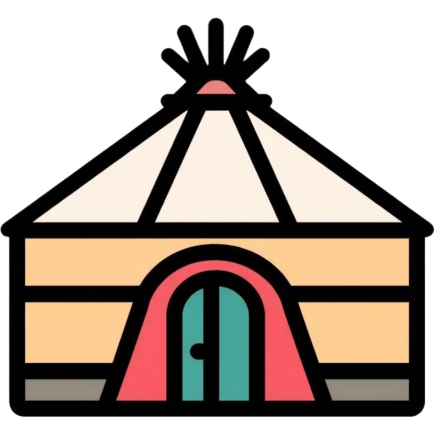 Kazakh yurt, traditional nomadic dwelling emoji