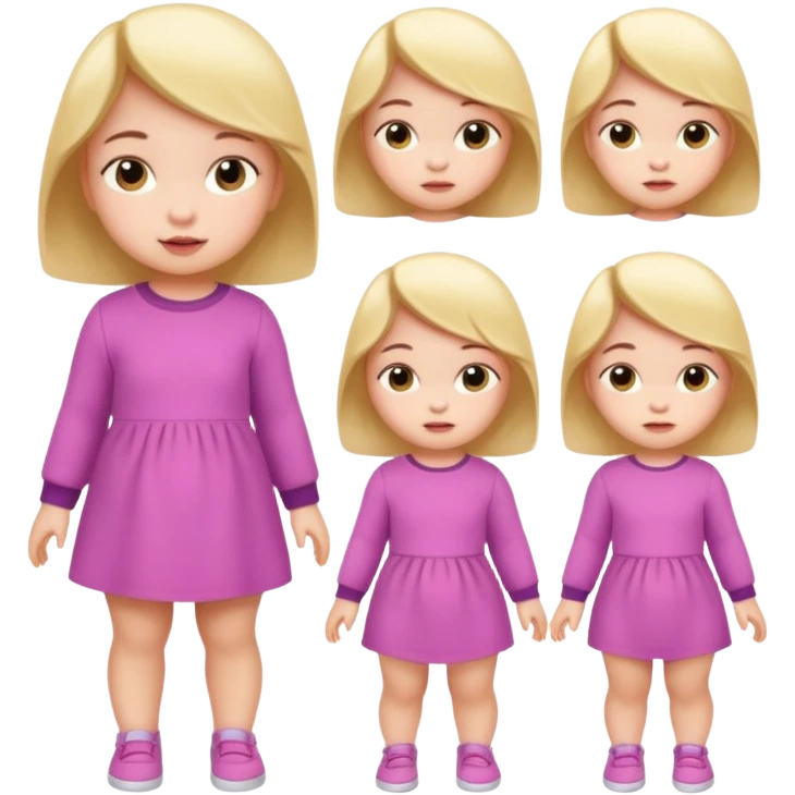 Baby Girl, Different Poses, different outfit emoji