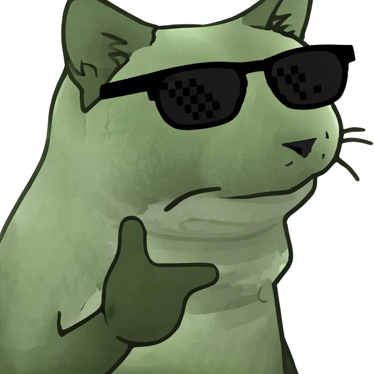 Cat with sunglasses emoji