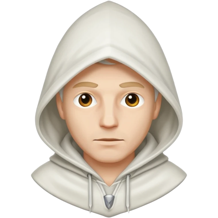 White man in white pointy hood emoji