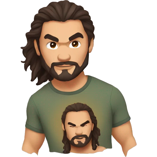 jason momoa wearing tee emoji