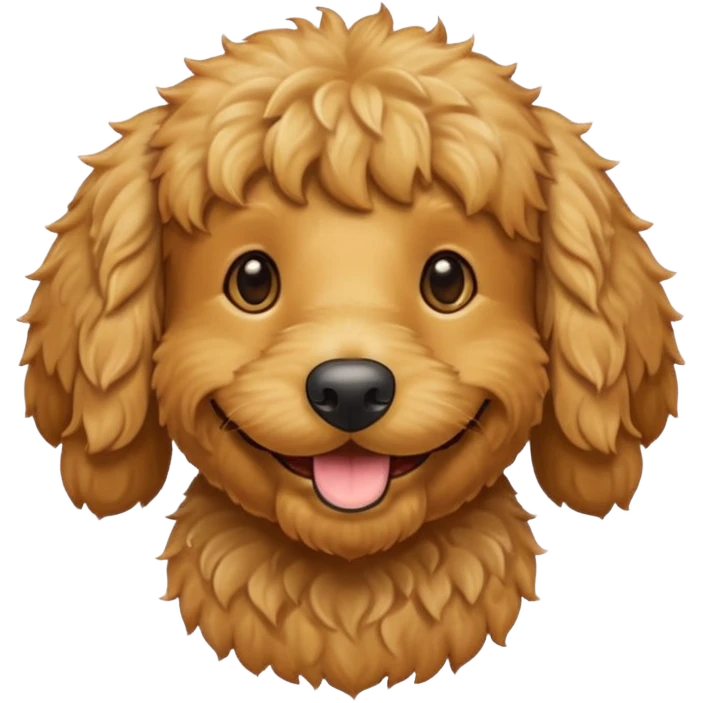 Golden doodle smiling  emoji