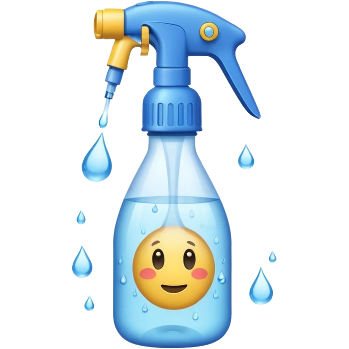 Spray bottle spraying emoji