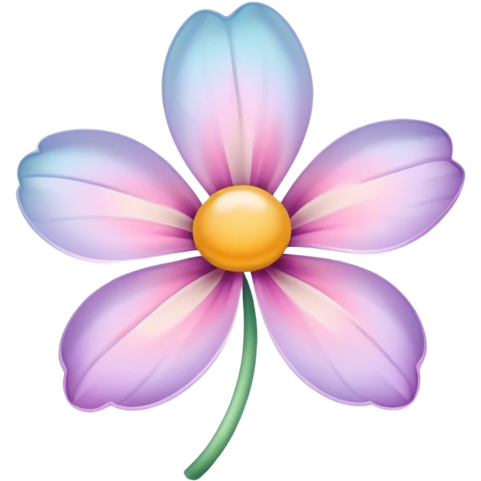 Pastel transparent flower emoji