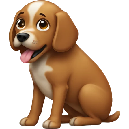 Dog pooping emoji