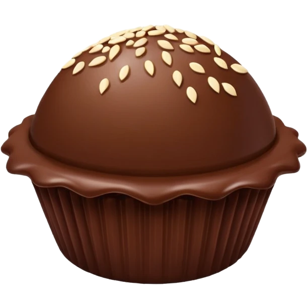 Doce chocolate brigadeiro emoji