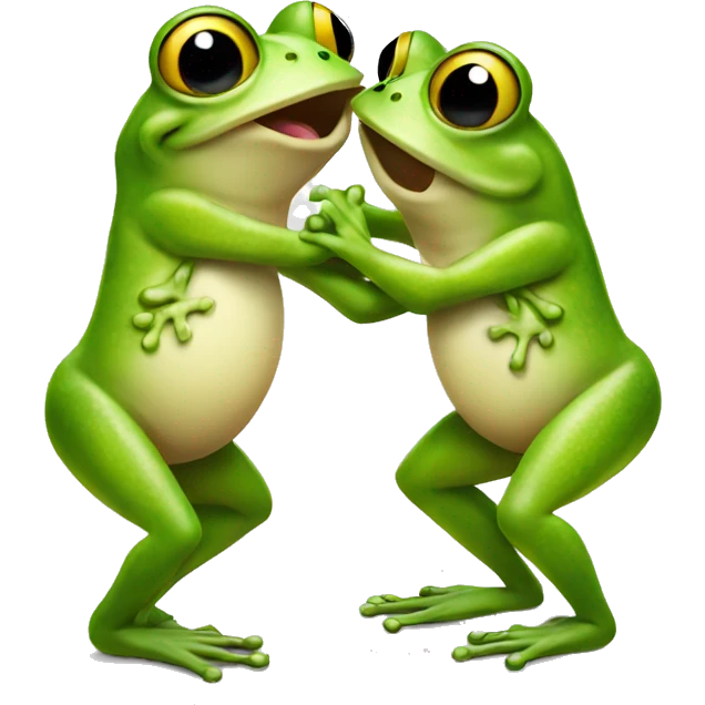 Two frogs doing the tango  emoji