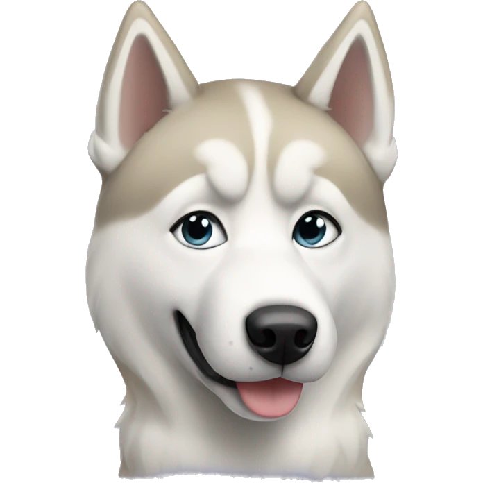 Blonde husky  emoji