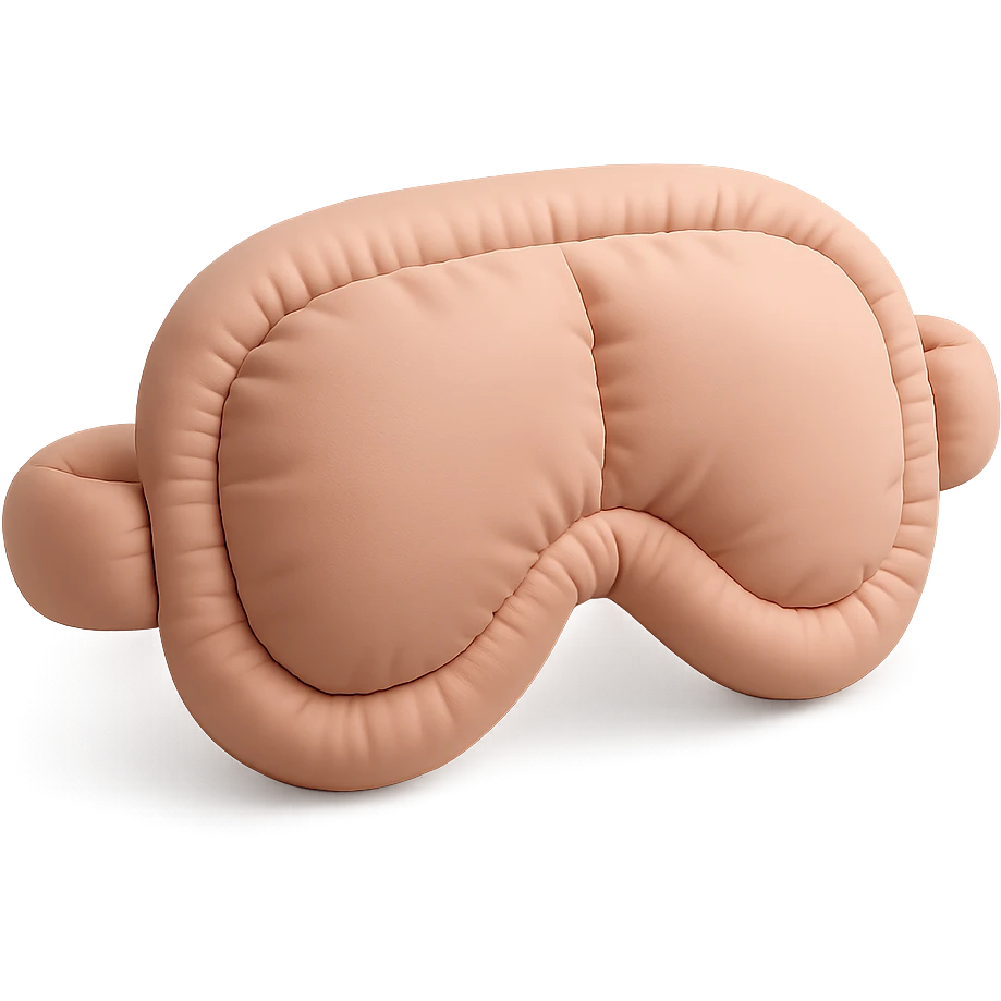 sleep eye mask in cushion style emoji