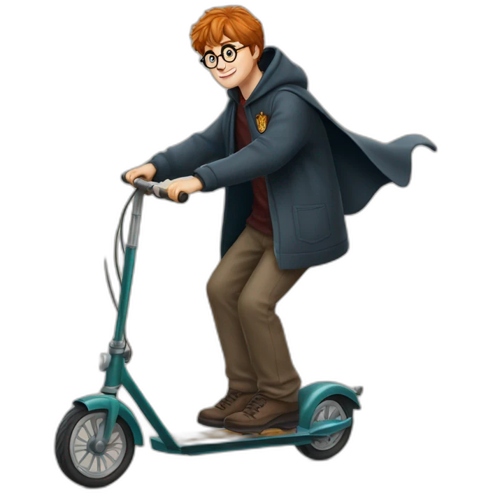 harry potter en trotinette emoji