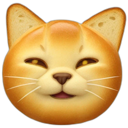 cat made of bread emoji