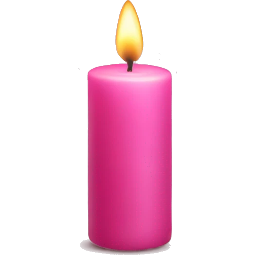 a pink candle emoji
