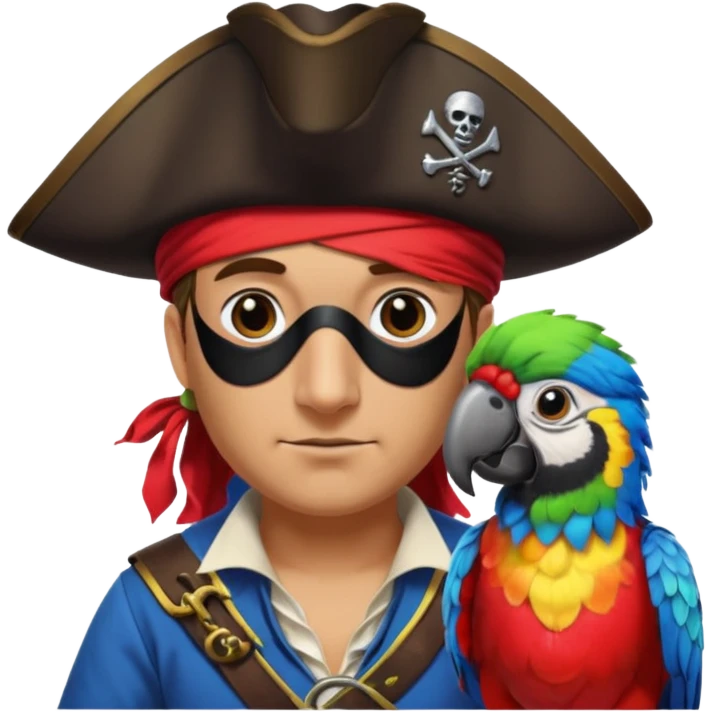 pirate and parrot emoji