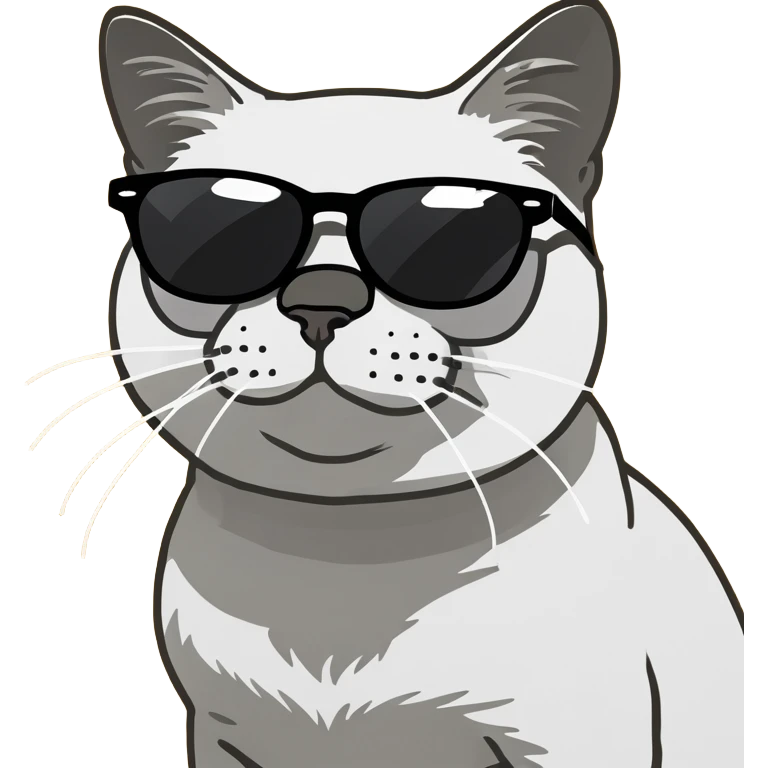 Cat with sunglasses emoji
