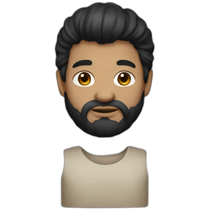 dwarf man black hair emoji