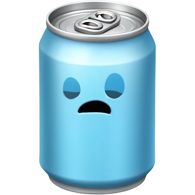 Plain baby blue soda can  emoji