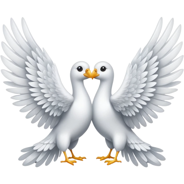 Two white wings together emoji