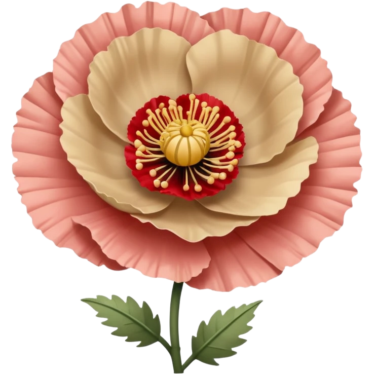 Carnation poppy beige light rose emoji