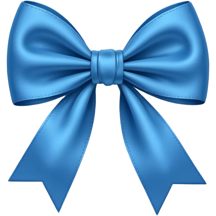 Blue bow emoji