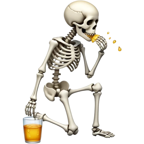 I puking skeleton emoji