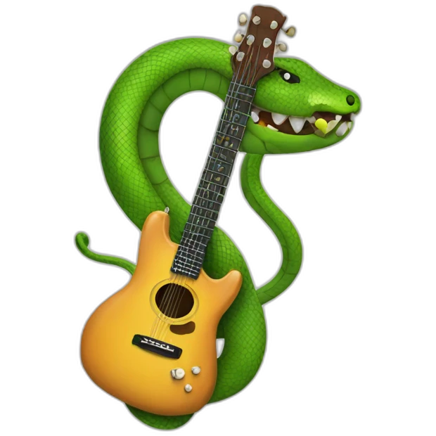 Serpent dans guitare emoji