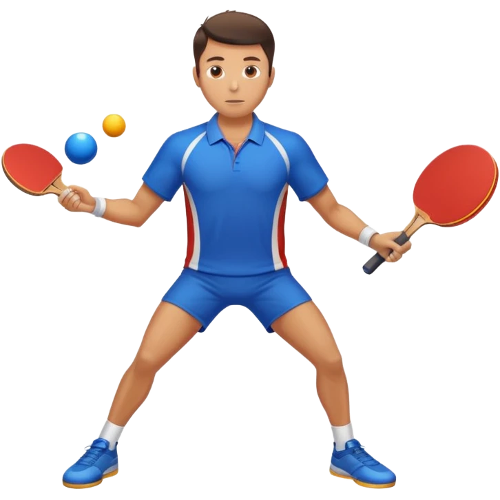 athlette with ping pong rocket emoji