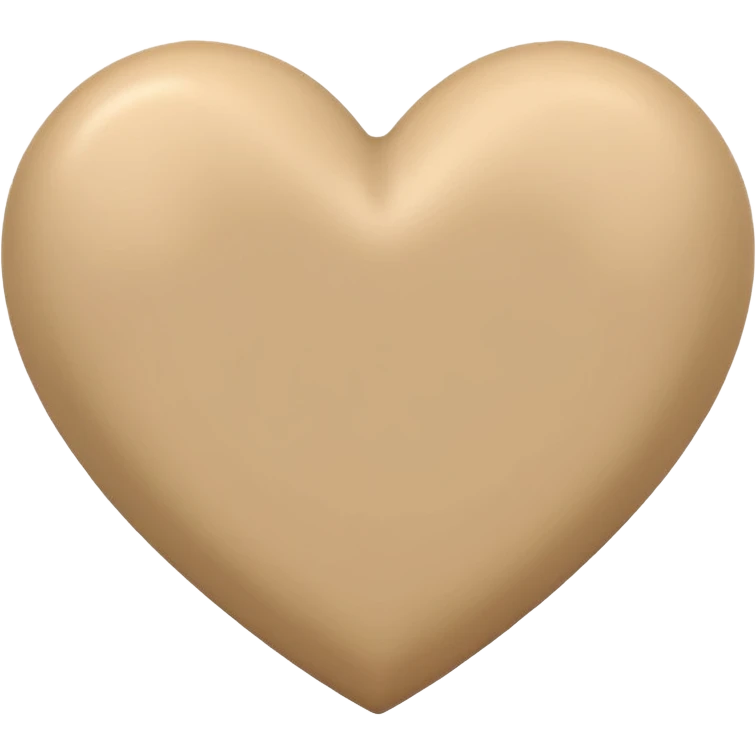 Beige heart emoji