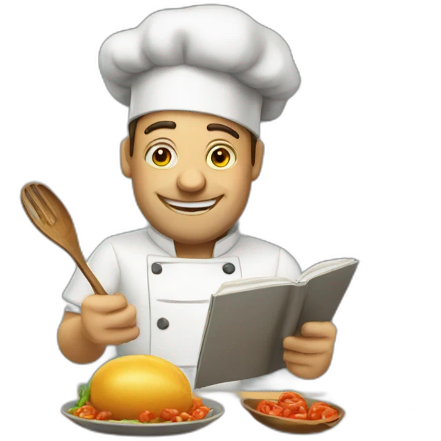 reading cooking chef emoji