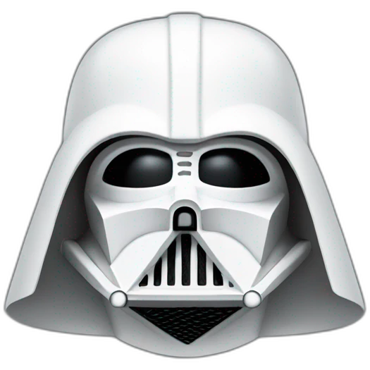 a white darth vader emoji