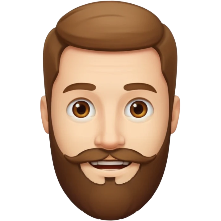 a man with beard  without mustache  emoji