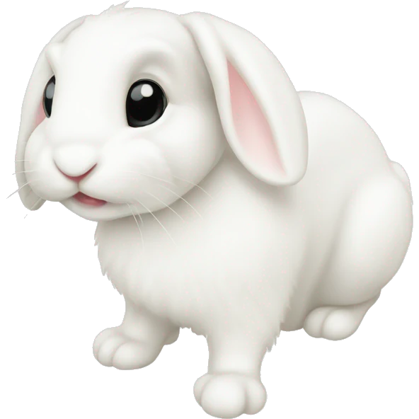 white bunny on white emoji
