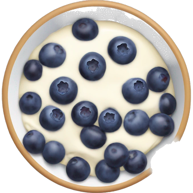 yoghurt bowl with grapes and blueberries emoji
