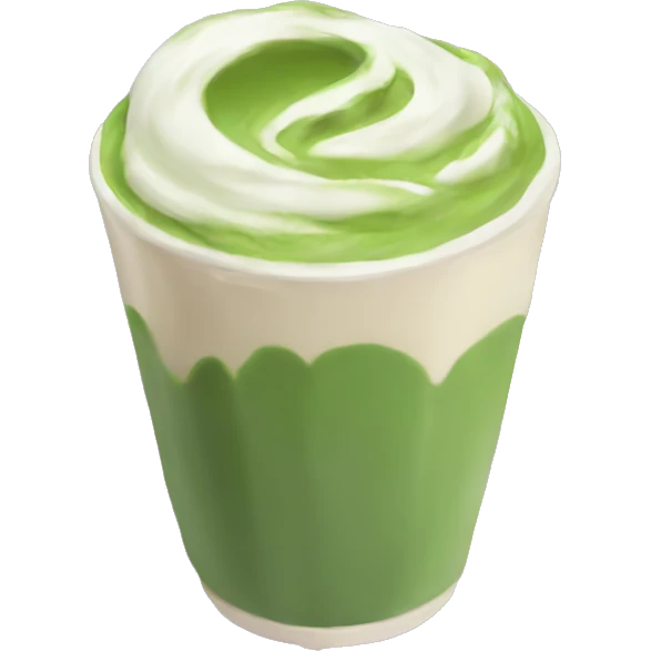 Aesthetic matcha latte emoji