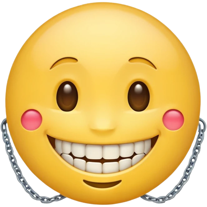 A SMILING EMOJI WITH BRACES emoji