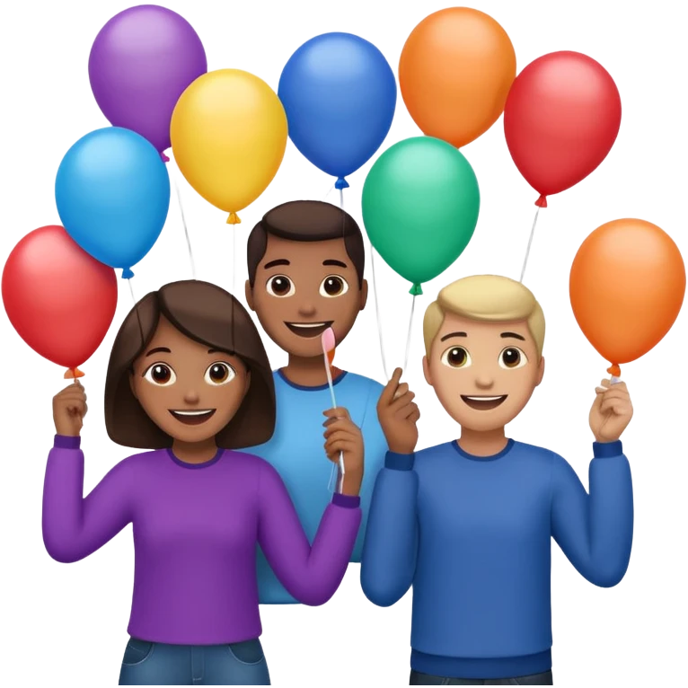 Balloon holders emoji