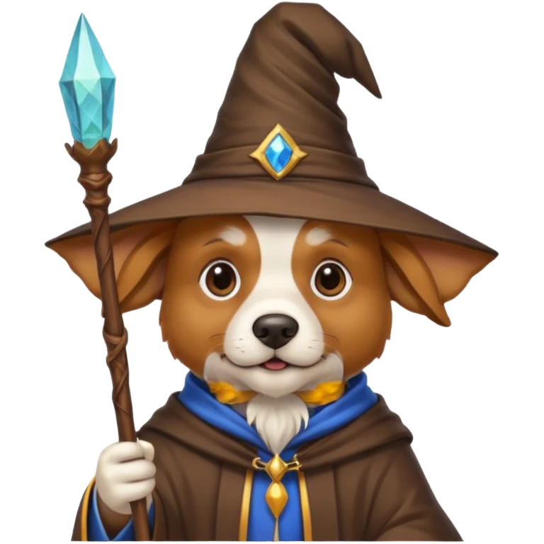 Dog wizard emoji