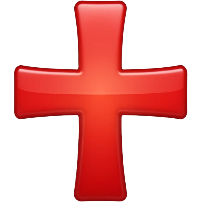 A simple scarlet-red cross emoji