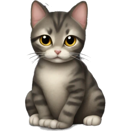 Cat in a vintage black car emoji