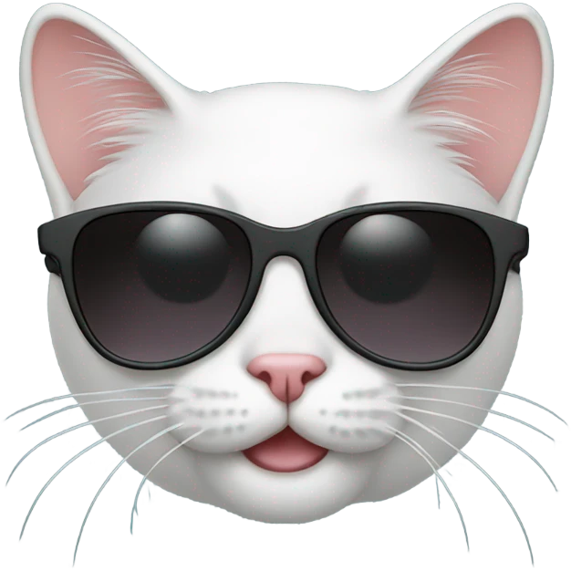 Siamiese cat with sunglasses  emoji