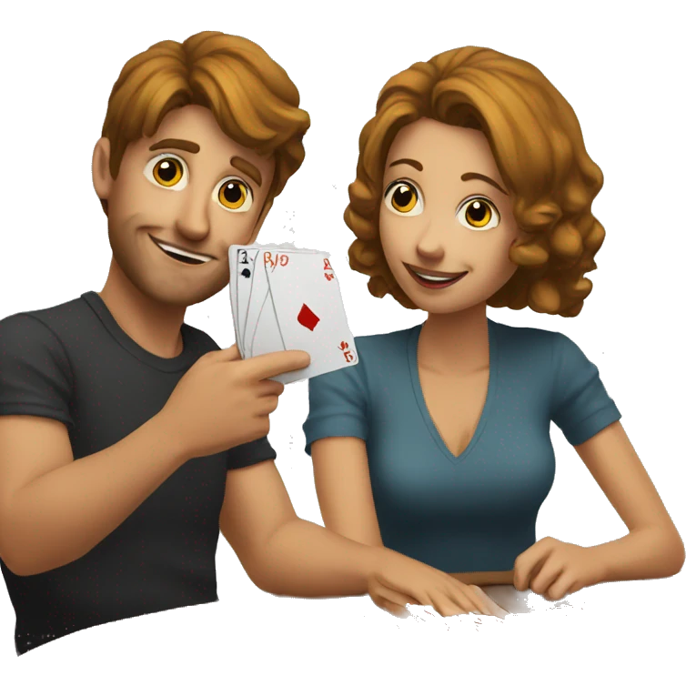 bluff while playing cards emoji